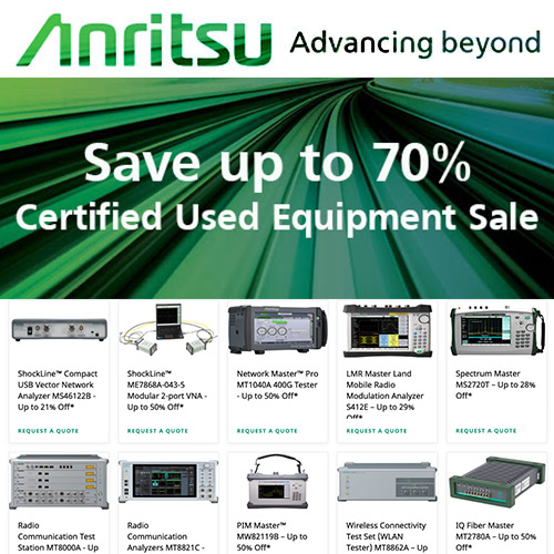 Anritsu Save up to 70% Certified Used Equipment Sale